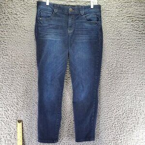 Democracy Jeans Womens 8 Blue Ab Solution Mid-Rise Skinny Stretch Denim